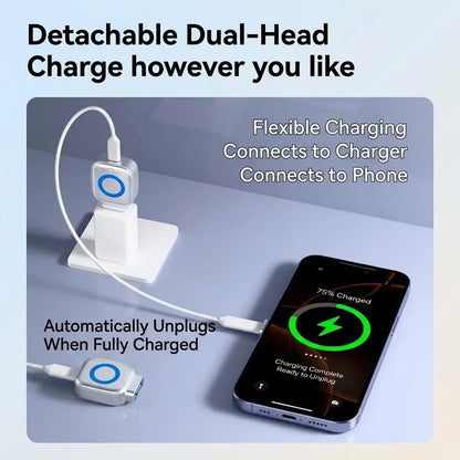 W&O 140W Type C Smart Auto-Stop Charger with Overcharge Protection and Auto-Eject Feature for iPhone 16/15 Pro Max, Laptops, and Tablets
