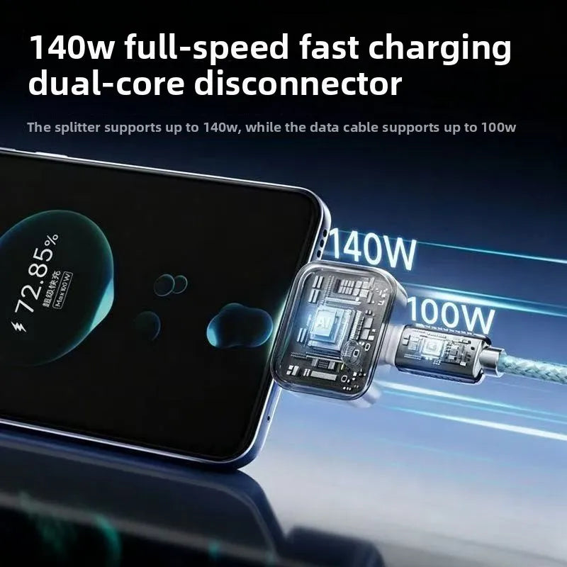 Intelligence Full Charge Auto-Disconnect Charging Adapter 140W Fast Charge Safety Separator Automatically for Type-C Devices
