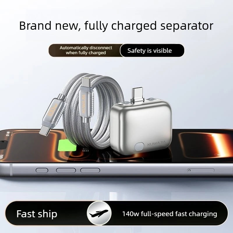 Intelligence Full Charge Auto-Disconnect Charging Adapter 140W Fast Charge Safety Separator Automatically for Type-C Devices