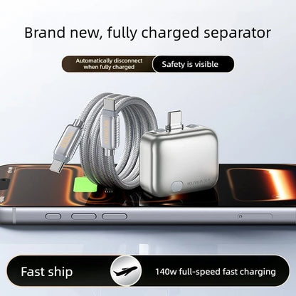 Intelligence Full Charge Auto-Disconnect Charging Adapter 140W Fast Charge Safety Separator Automatically for Type-C Devices