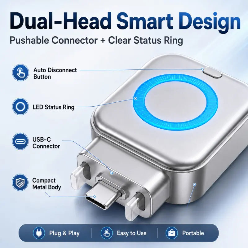 140W Smart Auto-Disconnect Charger Adapter - Advanced Portable Charging Solution with AI Auto-Off and Stay Cool Technology for Cellphones and Electronics Protection