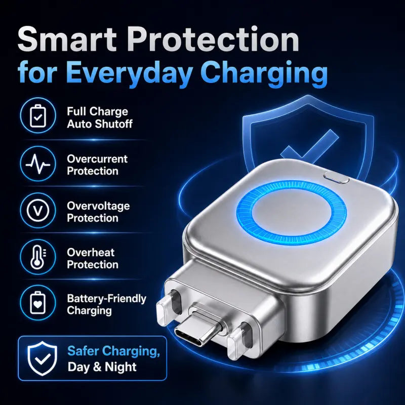 140W Smart Auto-Disconnect Charger Adapter - Advanced Portable Charging Solution with AI Auto-Off and Stay Cool Technology for Cellphones and Electronics Protection