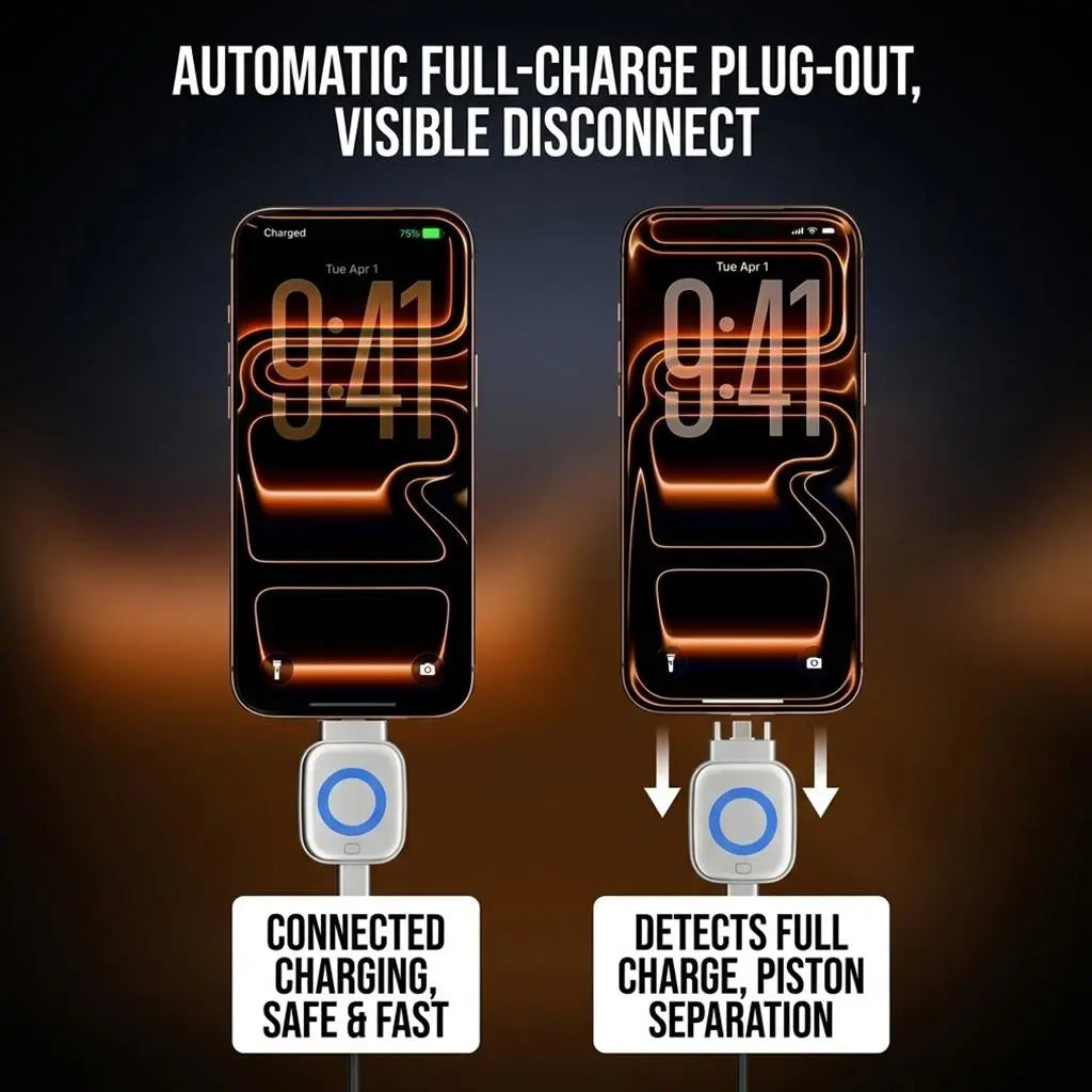 W&O 140W Type C Smart Auto-Stop Charger with Overcharge Protection and Auto-Eject Feature for iPhone 16/15 Pro Max, Laptops, and Tablets