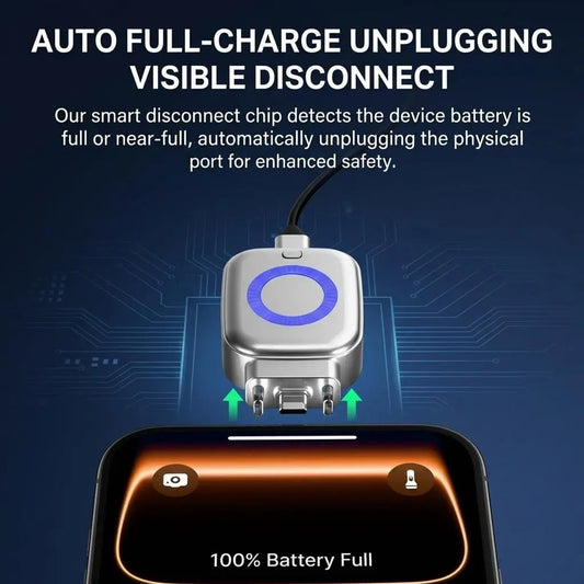 W&O 140W Type C Smart Auto-Stop Charger with Overcharge Protection and Auto-Eject Feature for iPhone 16/15 Pro Max, Laptops, and Tablets