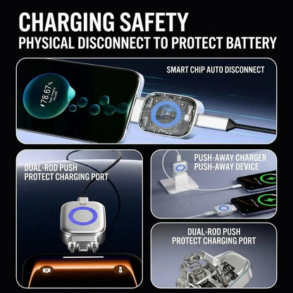 W&O 140W Type C Smart Auto-Stop Charger with Overcharge Protection and Auto-Eject Feature for iPhone 16/15 Pro Max, Laptops, and Tablets